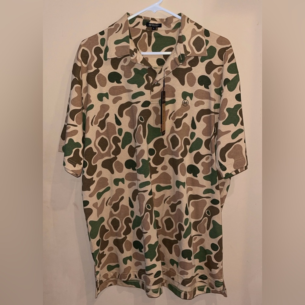 HeyBo Outdoors Camo Polo